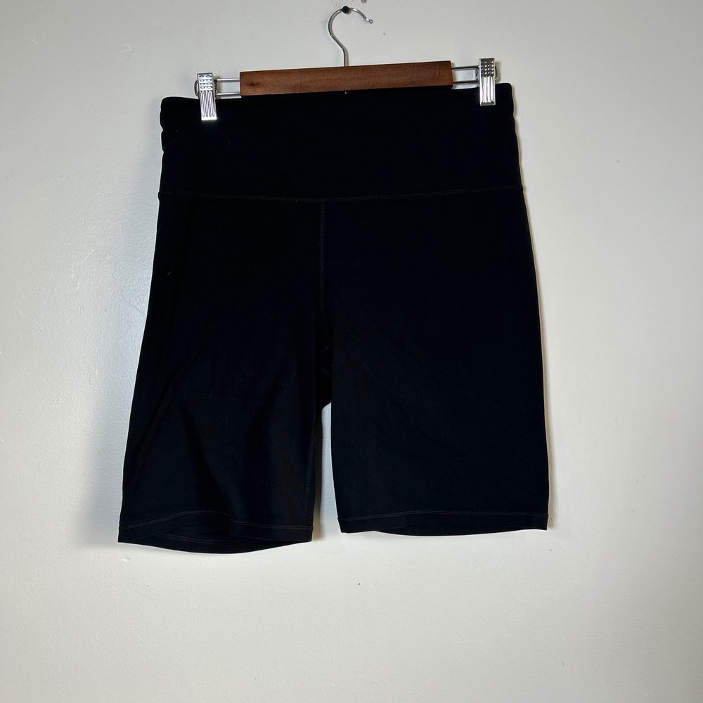 Athleta Elation Bike Shorts Womens Large Black Ultra High Rise 9 Inch Inseam
